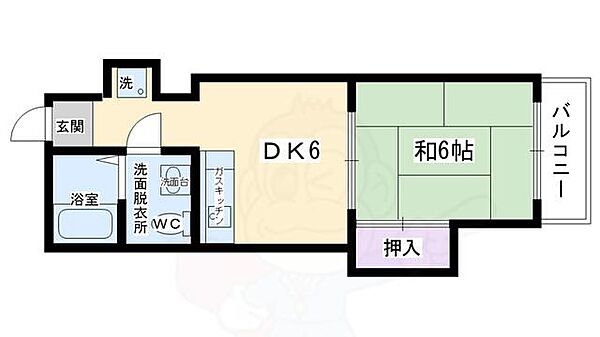 ヴィラ太秦 ｜京都府京都市右京区太秦森ケ前町(賃貸マンション1DK・4階・30.00㎡)の写真 その2