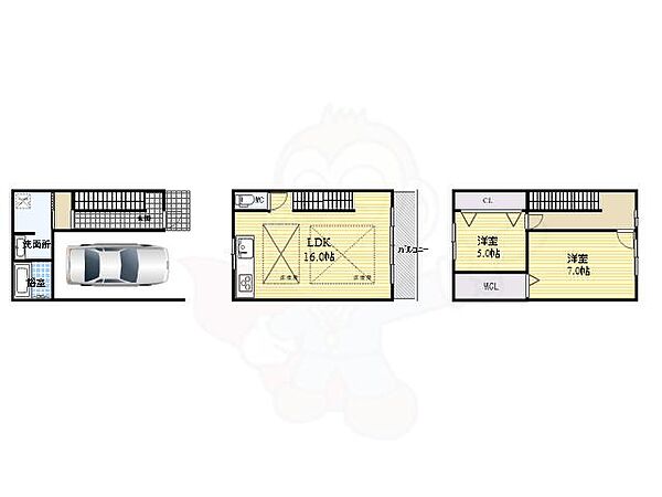 セレナ御所東 ｜京都府京都市上京区真如堂突抜町(賃貸アパート2LDK・1階・100.00㎡)の写真 その2