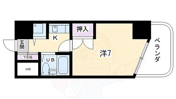 京都府京都市上京区堀川通寺之内上る２丁目下天神町(賃貸マンション1K・10階・20.26㎡)の写真 その2