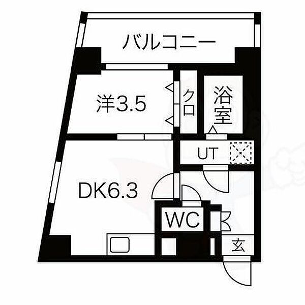 ファステート京都東寺グラン 501｜京都府京都市南区西九条唐戸町(賃貸マンション1DK・5階・28.99㎡)の写真 その2