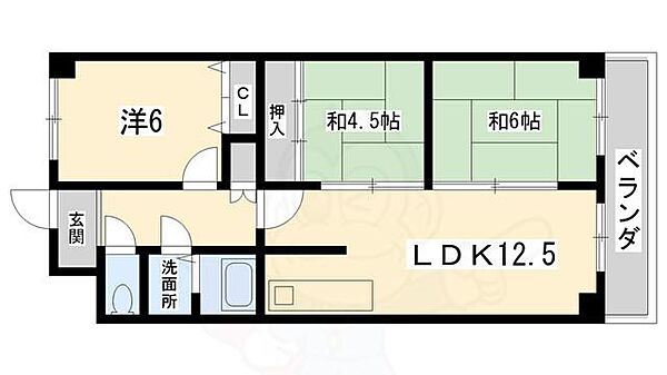 Uresidence修学院(旧ル・アージュ) 208｜京都府京都市左京区修学院沖殿町(賃貸マンション3LDK・2階・63.30㎡)の写真 その2