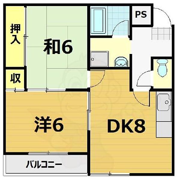 シベール青殿 403｜京都府京都市上京区大宮通一条上る西入栄町(賃貸マンション2DK・4階・51.85㎡)の写真 その2