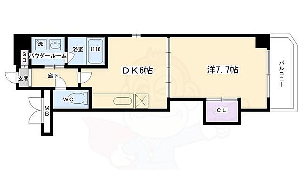 エストレーラ 202｜京都府京都市右京区西京極南大入町(賃貸マンション1DK・2階・32.00㎡)の写真 その2