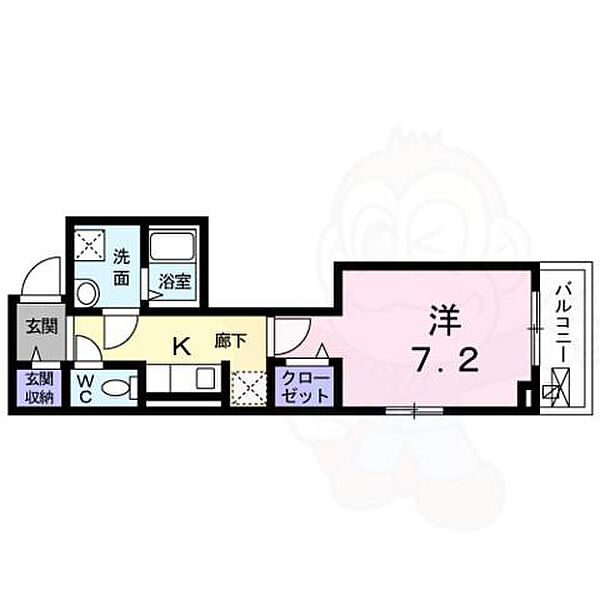 ヒュッゲ ｜京都府京都市伏見区深草直違橋８丁目(賃貸マンション1K・3階・30.94㎡)の写真 その2