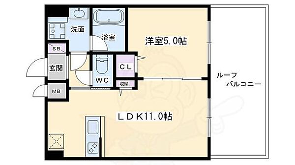 アクアプレイス京都三条朱雀 702｜京都府京都市中京区壬生上大竹町(賃貸マンション1LDK・7階・37.20㎡)の写真 その2