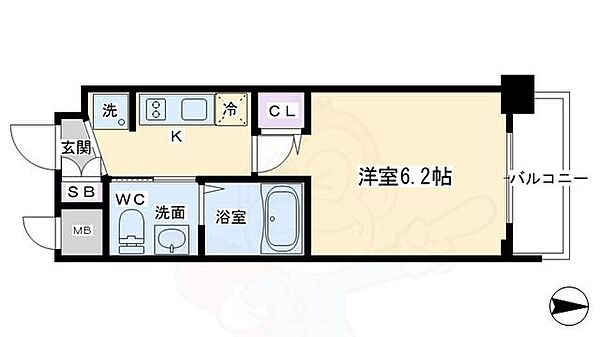 エステムプラザ京都聚楽第 雅邸 ｜京都府京都市南区西九条蔵王町(賃貸マンション1K・4階・21.60㎡)の写真 その2