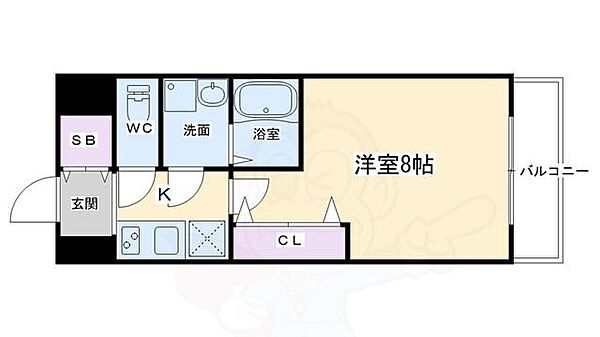 エステムコート京都西大路 ｜京都府京都市南区吉祥院西浦町(賃貸マンション1K・7階・26.79㎡)の写真 その2