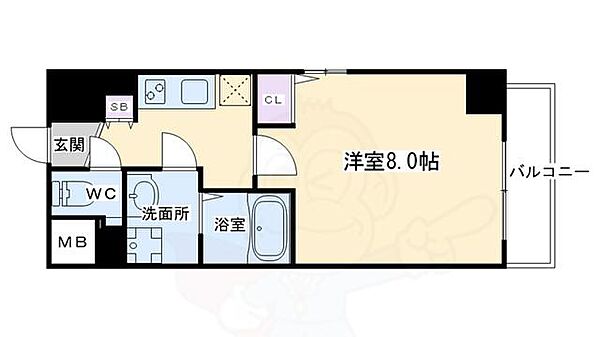 フォレスト西大路五条 703｜京都府京都市右京区西院南高田町(賃貸マンション1K・7階・25.44㎡)の写真 その2