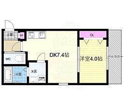 京都府京都市左京区浄土寺西田町（賃貸マンション1DK・2階・27.38㎡） その2