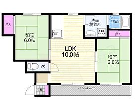 京都府京都市下京区朱雀正会町（賃貸マンション2LDK・2階・51.36㎡） その2