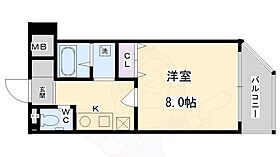 京都府京都市左京区下鴨前萩町（賃貸マンション1K・4階・24.86㎡） その2