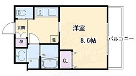 京都府京都市右京区西院春日町（賃貸マンション1K・1階・25.65㎡） その2