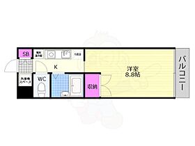 京都府京都市中京区錦小路通室町東入占出山町（賃貸マンション1K・7階・23.77㎡） その2