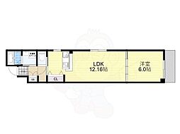 PEACE WELL四条 3階1LDKの間取り