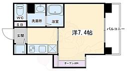 アクアプレイス京都洛南III 6階1Kの間取り