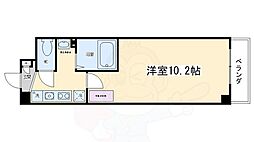 アルトシュロス四条大宮 3階1Kの間取り