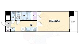 京都市営烏丸線 京都駅 徒歩10分の賃貸マンション 1階1Kの間取り