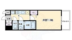 プレサンスTHE KYOTO 流雅 2階1Kの間取り