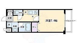 ベラジオ京都壬生イーストゲート 3階1Kの間取り