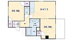 社ハイム 2DKの間取図画像