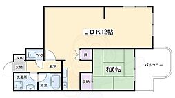 ルモン紫野 2LDKの間取図画像