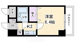 ライオンズマンション四条烏丸 1Kの間取図画像