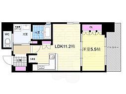 リーガル京都西陣2 1LDKの間取図画像