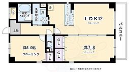 ベリエ茶五 1LDKの間取図画像