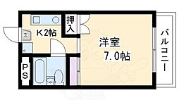 ジュネス・一条 1Kの間取図画像