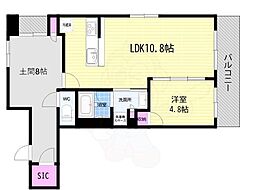 SOHO烏丸 1SLDKの間取図画像