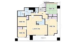 プレサンス京都四条河原町ネクステージ 4LDKの間取図画像