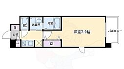 カスタリア京都西大路 1Kの間取図画像