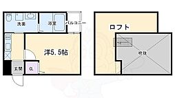 ロフティ四条大宮 1Kの間取図画像