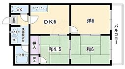 シャトーウメダ 3DKの間取図画像