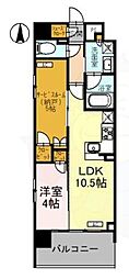 ユニハイム京都七条通り 2LDKの間取図画像