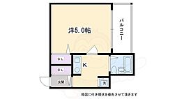 ジョイフル御池 1Kの間取図画像
