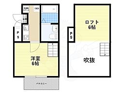 WEST9Mirror2号館 1SKの間取図画像