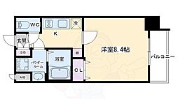 プレサンス京都洛南 1Kの間取図画像
