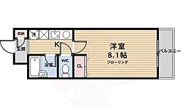 プレミール車道 1Kの間取図画像