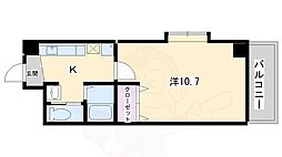 メディナ三条室町 1Kの間取図画像