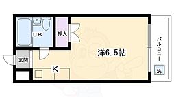 サテンドール千本 1Kの間取図画像