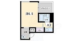 ペアリーフ御所東 1Kの間取図画像