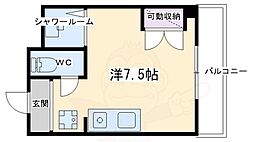 エスポワール里西 ワンルームの間取図画像