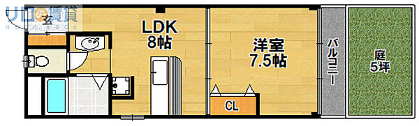 大阪府大阪市東淀川区豊新1丁目(賃貸マンション1LDK・1階・33.20㎡)の写真 その2