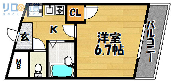 大阪府大阪市東淀川区豊里6丁目(賃貸マンション1K・3階・20.20㎡)の写真 その2