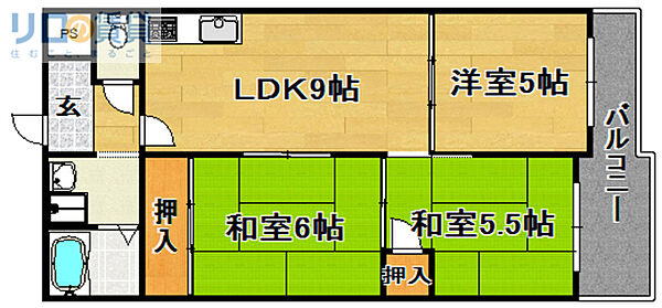 大阪府大阪市東淀川区瑞光4丁目(賃貸マンション3LDK・7階・58.70㎡)の写真 その2