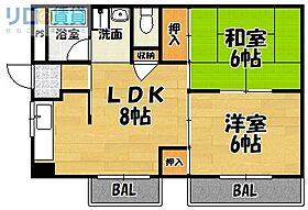 大阪府大阪市東淀川区豊里2丁目（賃貸マンション2LDK・2階・40.20㎡） その2