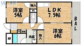 大阪府大阪市東淀川区豊里3丁目（賃貸マンション2LDK・2階・46.17㎡） その2