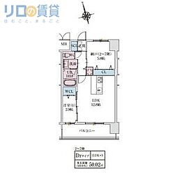スプランディッドライズ新大阪ノース 5階2LDKの間取り