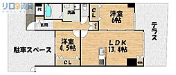 ボニータカーサ 2LDKの間取図画像